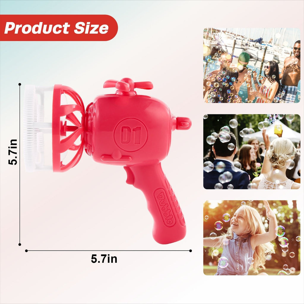 Woowooh 2 Pack Guns Blower for Kids with 4 Bottles Bubble