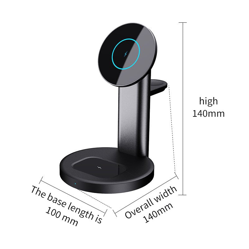 Woowooh 3 In 1 Qi Fast Wireless Charging Station Adjustable Angle