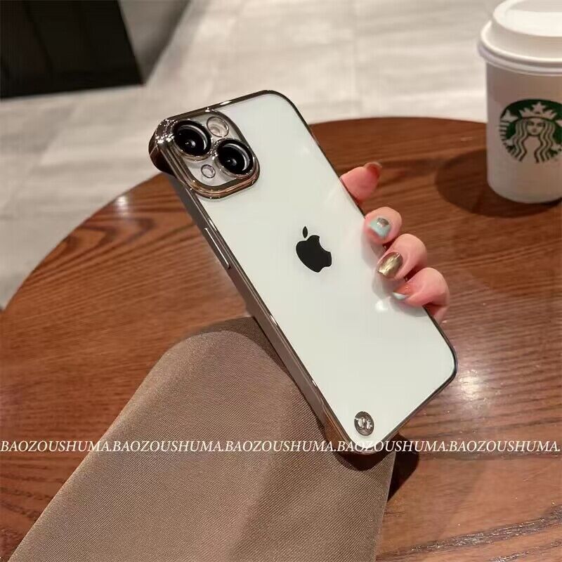 iPhone Case Borderless With Lens Protector - Gold