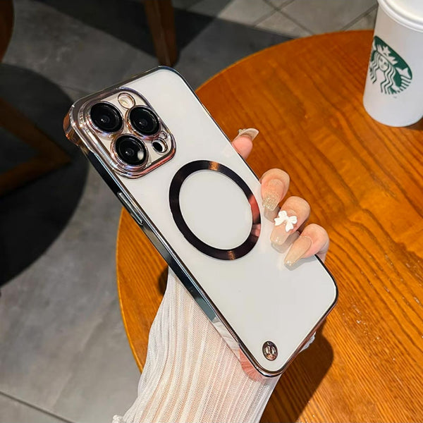 iPhone Case Megnetic Borderless With Lens Protector - Pink