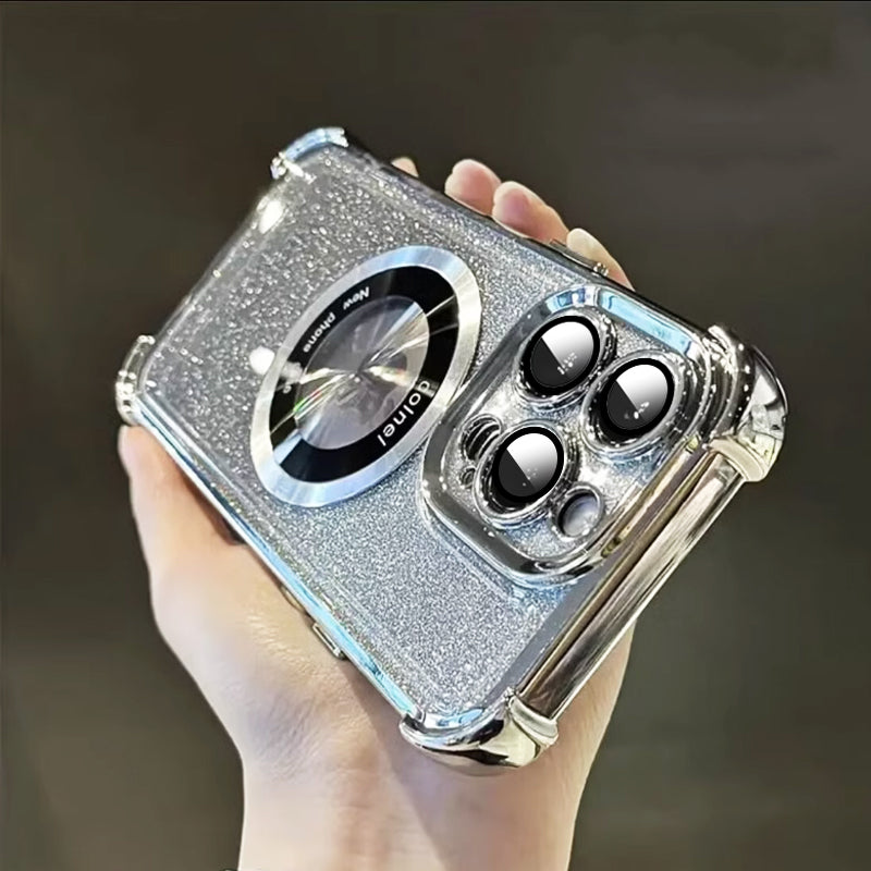 iPhone Case Megnetic Gradient Sequin Lens Film Anti-drop