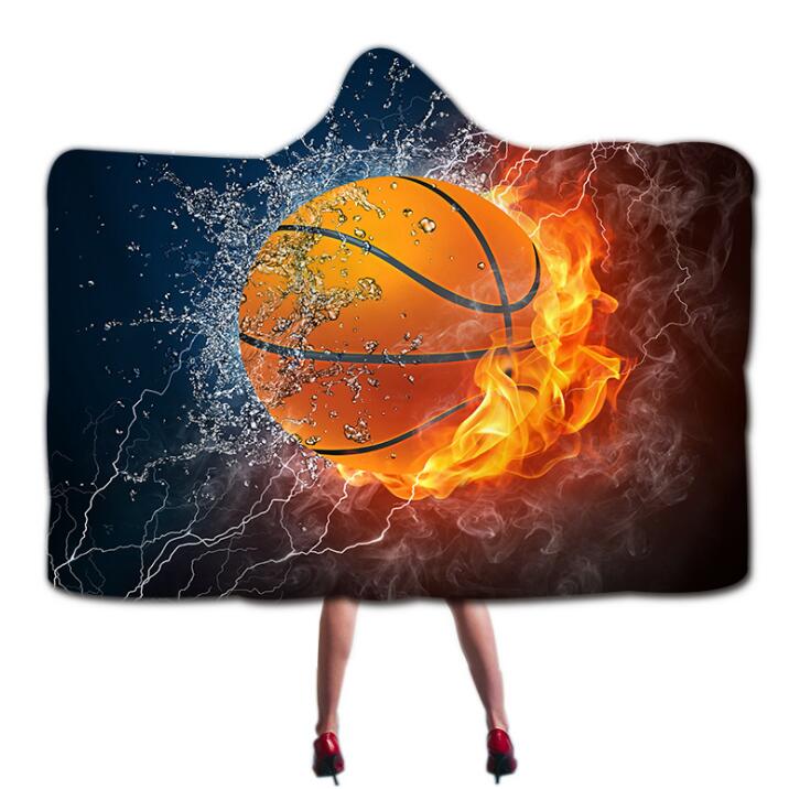 Basketball Sports Hooded Blanket