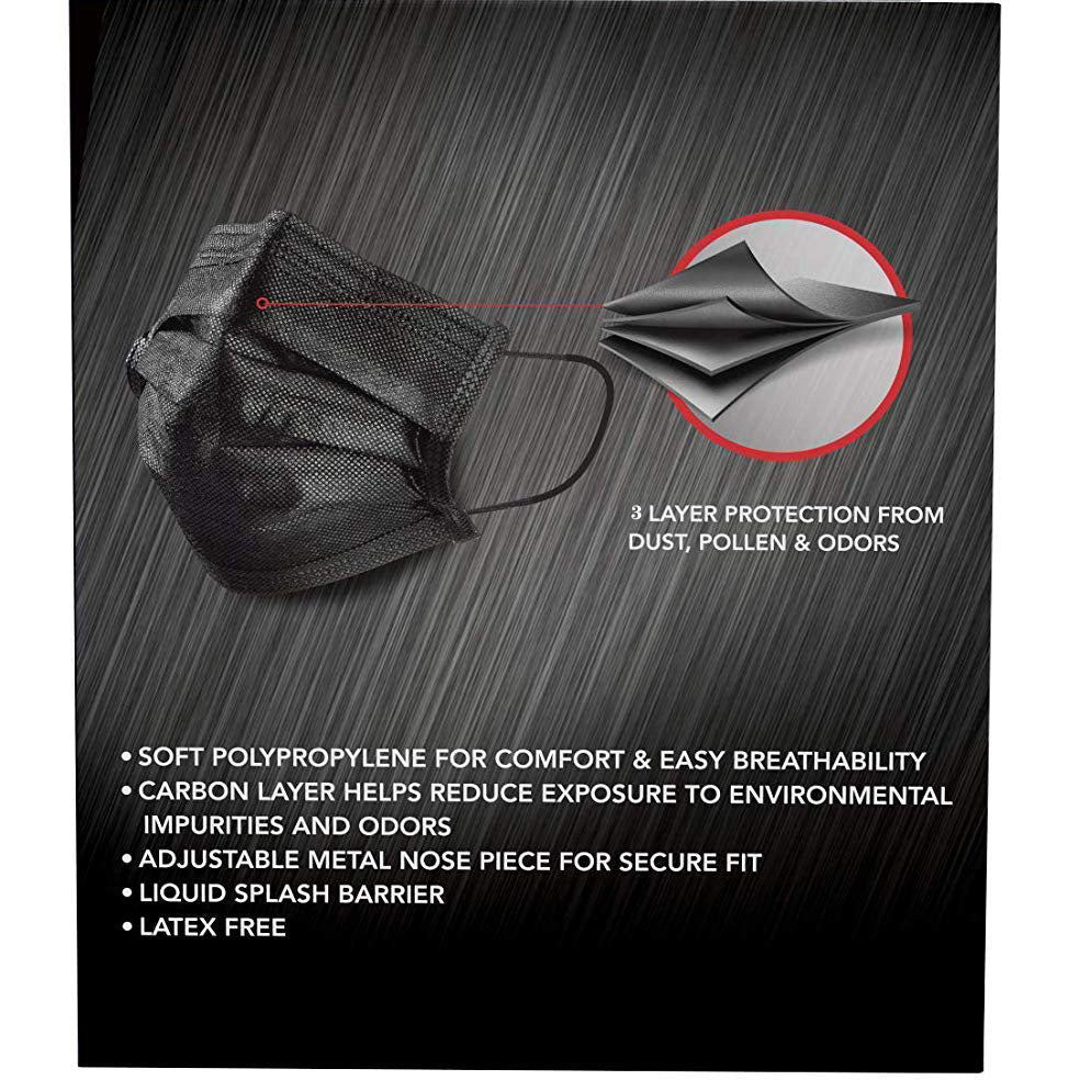 Black Disposable Medical Dental Earloop Face Mask