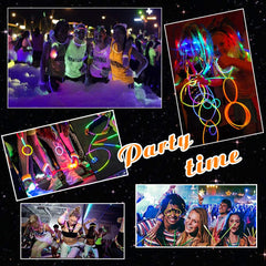 Dark Party Supplies 38 Flashing Rings+100 Glow Sticks