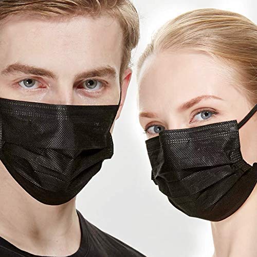 Disposable Antiviral Face Mask 3 Layers Black