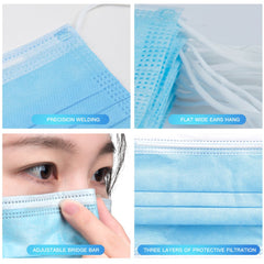 Face Mask Disposable 3-Ply 50PCS 100PCS