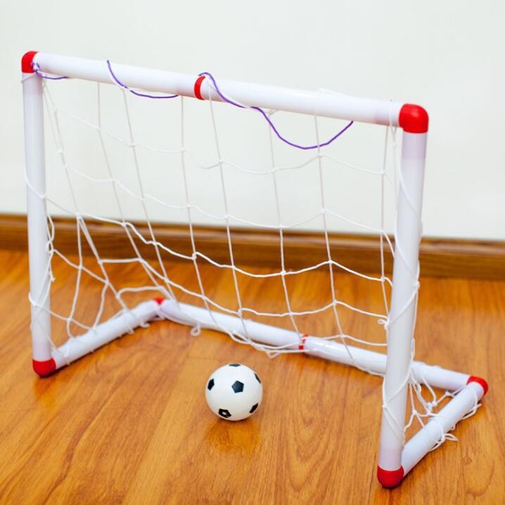 Indoor Mini Folding Football Soccer Ball Goal Net + Pump Set