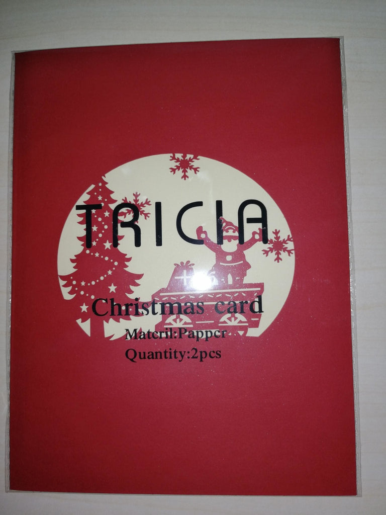 TRICIA Cards, 3D Pop Up Greeting Card for Christmas