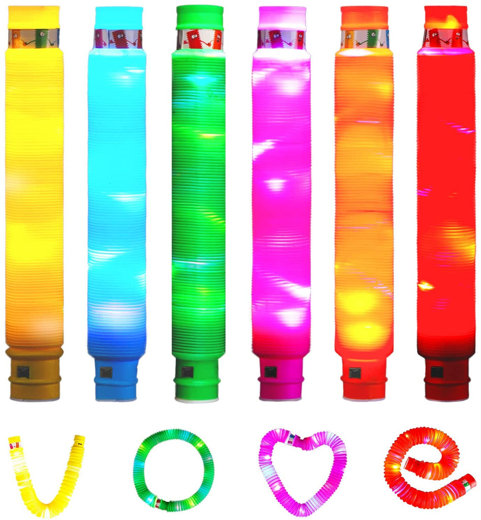 Vanblue Light Up Pop Tubes Fidget Toys