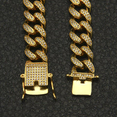 Woowooh 13MM Infinite Link Chain with CZ Stones