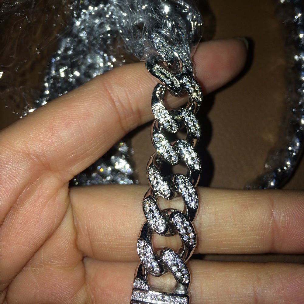 Woowooh 13MM Infinite Link Chain with CZ Stones