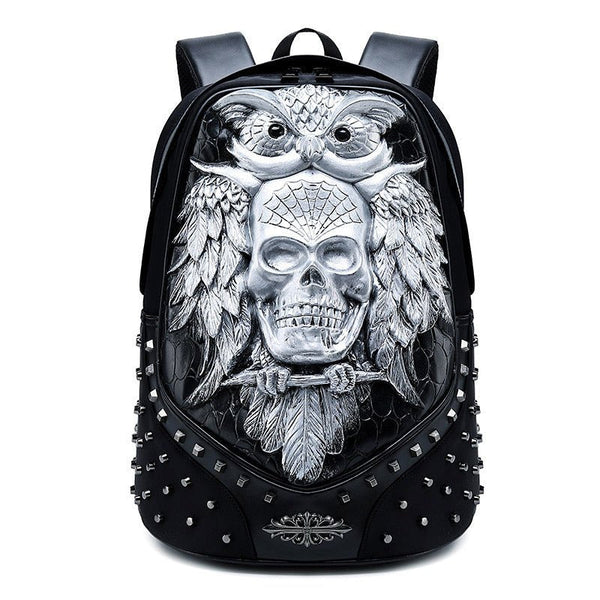 Woowooh 3D Embossed Punk Style Waterproof Animal Backpack