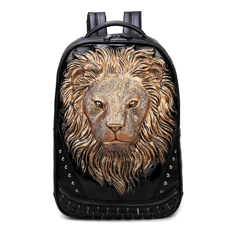 Woowooh 3D Stereo Punk Lion Head Backpack