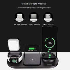 Woowooh 6-in-1 Wireless Fast Charging Station 10W