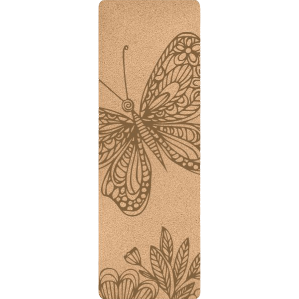 Woowooh Butterfly Cork Yoga Mat