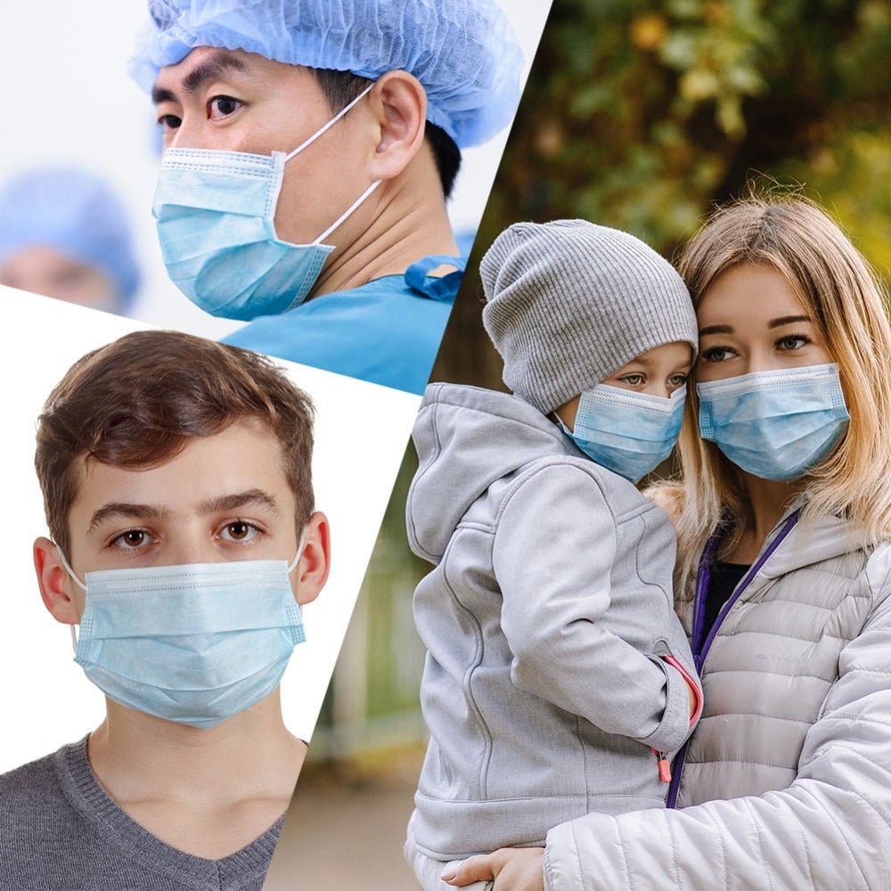 Woowooh Disposable 3-Ply Face Antiviral Medical Surgical Mask with Earloop Polypropylene Masks for Personal Health