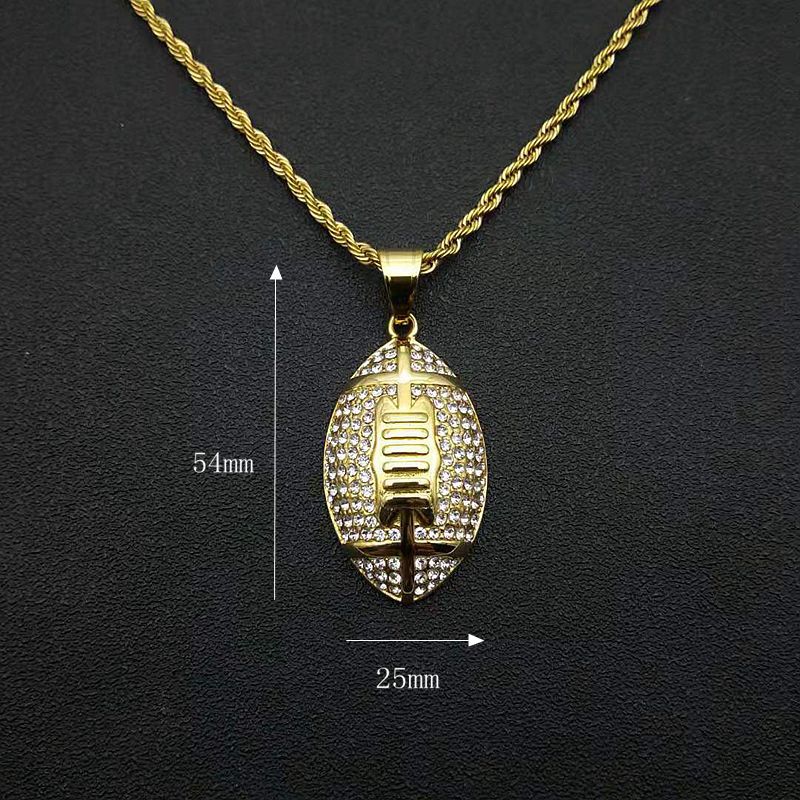 Woowooh Football Necklace