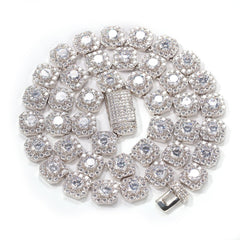 Woowooh Hip Hop Iced Out CZ Copper 1 ROW Tennis Chain