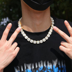 Woowooh Hip Hop Iced Out CZ Copper 1 ROW Tennis Chain