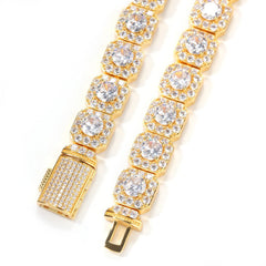 Woowooh Hip Hop Iced Out CZ Copper 1 ROW Tennis Chain