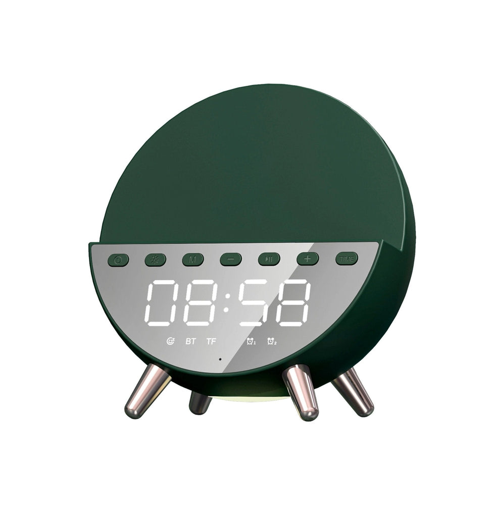 Woowooh Mobile Phone Wireless Charger with Alarm Clock Bluetooth Speaker