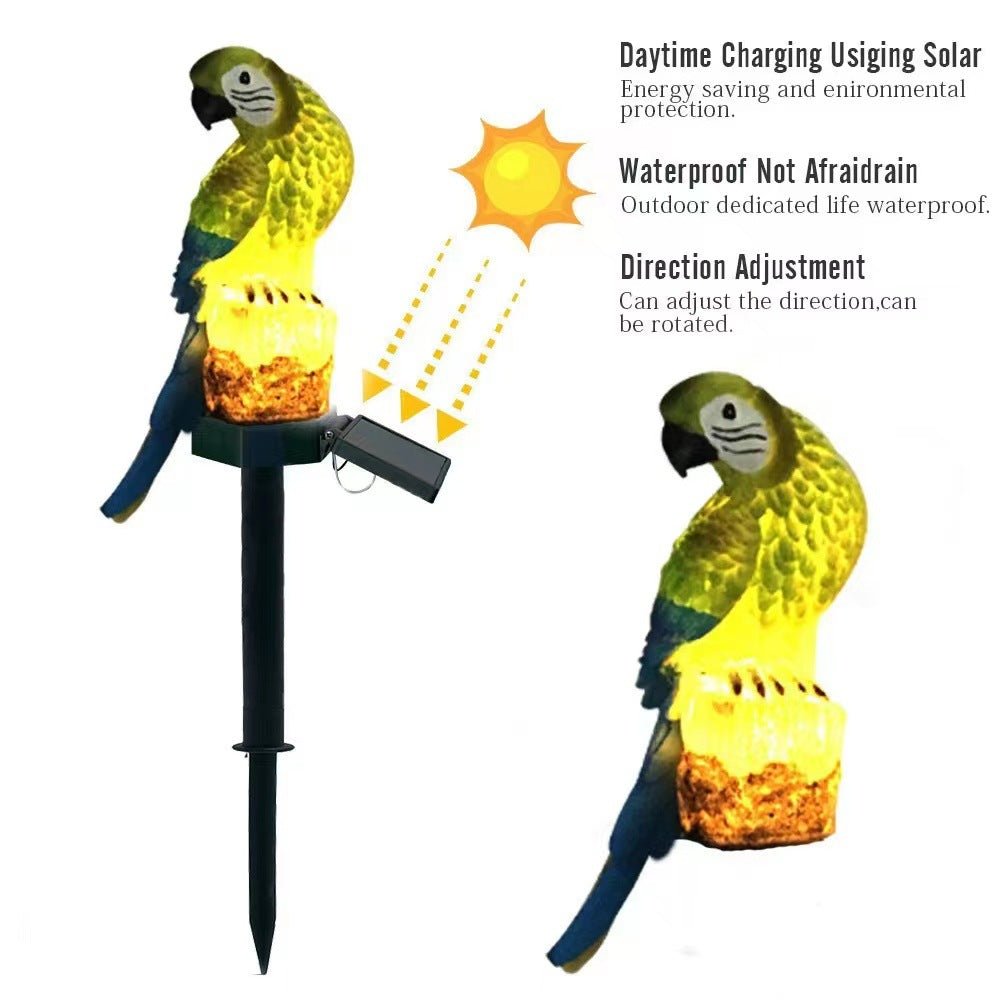 Woowooh Outdoor Solar Parrot Garden Light