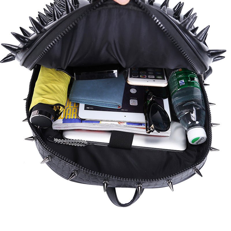 Woowooh PU Soft Stud Punk Waterproof Backpack