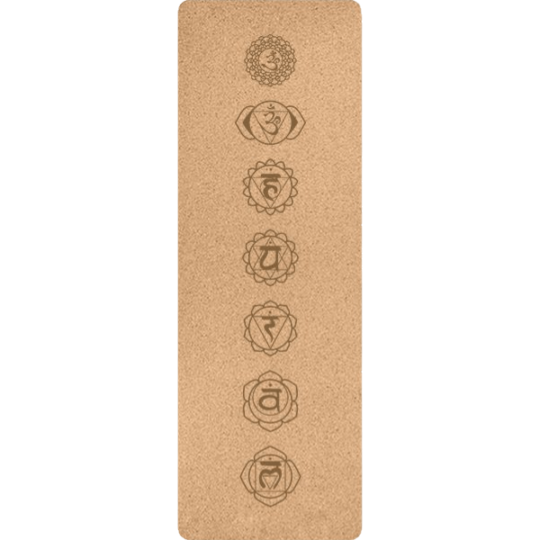 7 Chakras Cork Yoga Mat