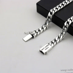 Woowooh Silver Iced Cuban Link Chain 24 Inch for Men