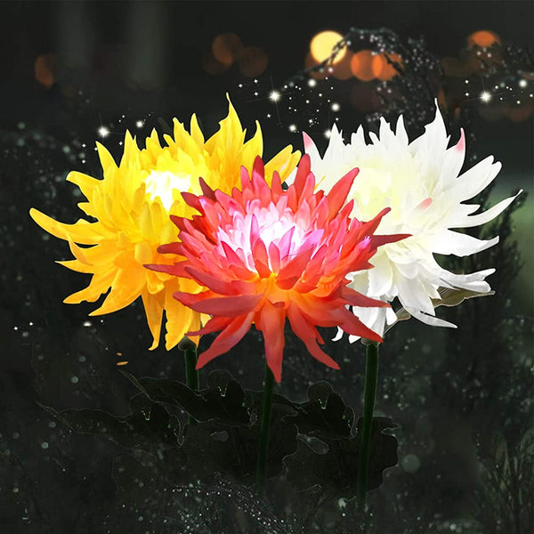 Woowooh Solar Chrysanthemum Garden Lights 2 Pack