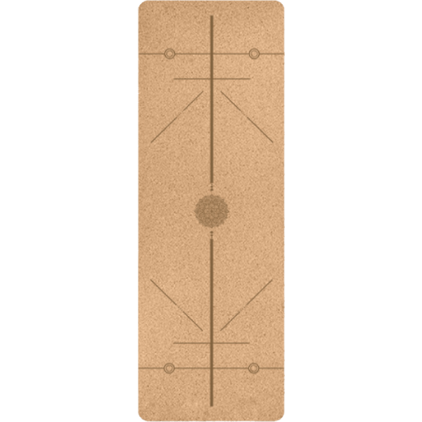 Woowooh Thorn Ball Cork Yoga Mat with Alignment Lines