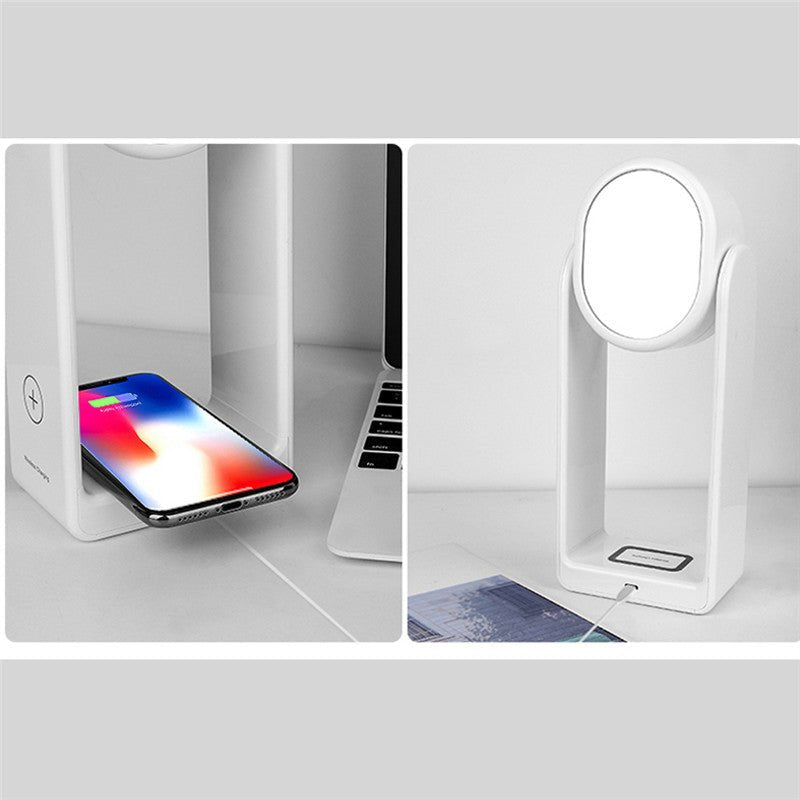 Woowooh Wireless Charging Station with LED Lamp and Mirror